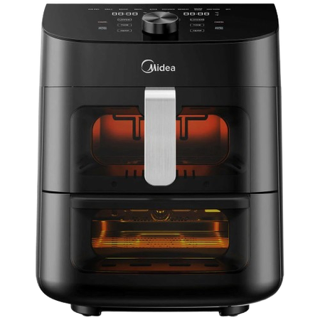 Midea Air Fryer / Hot Air Freezer & Oven MAD1100DADK – 11 L 2-in-1 & Oven with 10 programs, App Control & Two Zone Technology