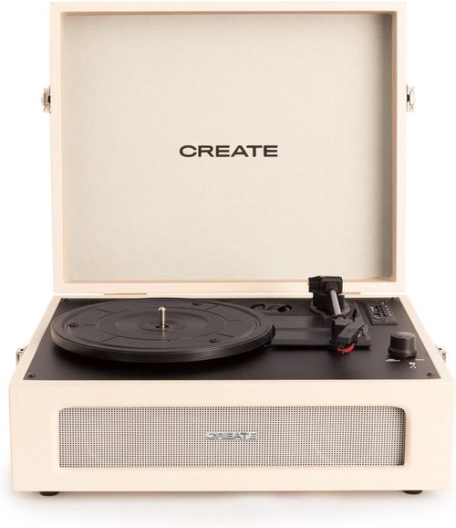 CREATE Record Player Retro Mix | Bluetooth | USB | SD & MicroSD | MP3 | Hi-Fi System | For all vinyl types
