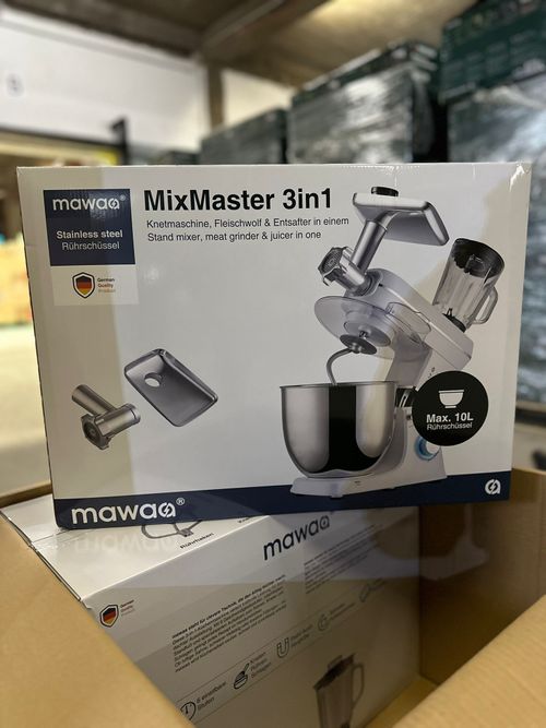 MAWAA MixMaster kitchen machine 3 in 1 kneading machine, meat grinder and juicer- MX2 - 2415 - SW | New | 10 L | EU-certified | Warehouse DE