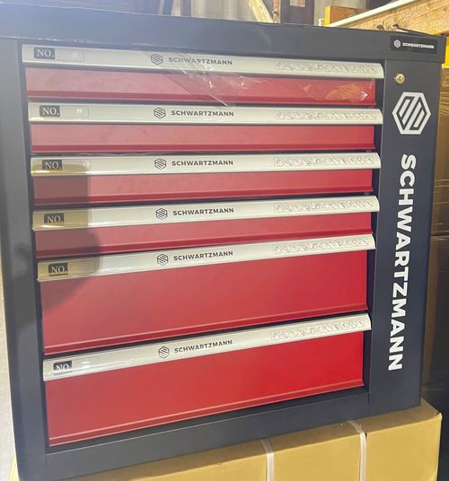 Workshop trolley, schwartzman tool trolley, 6 drawers filled with tools