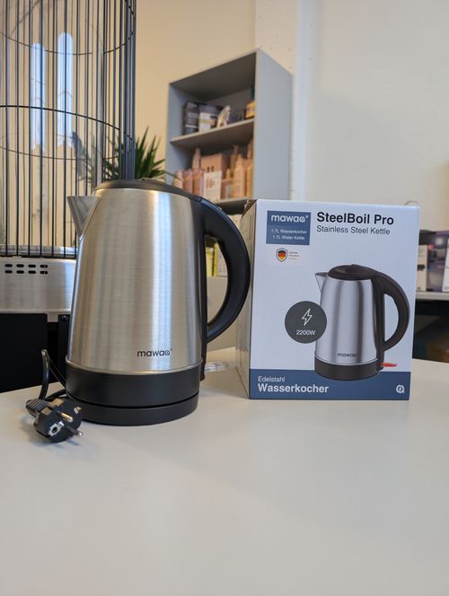 MAWAA MKE-32510-SB stainless steel kettle 1.7 L, 360° base, dry protection, automatic shutdown
