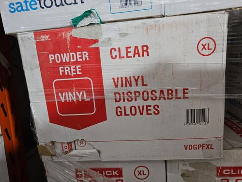 Transparent vinyl gloves