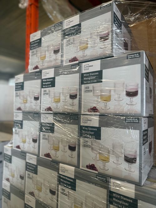 Weingläser Set | 4-teilig | Glas | Neu | Retailware | Palettenware | Lager DE