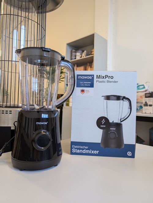 MAWAA MBL-32514-BK Plastic 500 W – 1.5 litres, 2 levels + pulses, safety lock