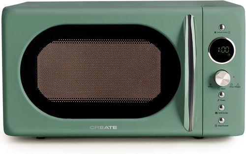 Create Microwave Retro | Digital Microwave with Grill function | 3 Programs | 9 preset menus | DE Warehouse