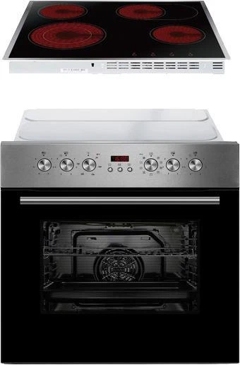 Comfee EB-SET CHC 16865 E fitted cooker set oven glass ceramic hob stove