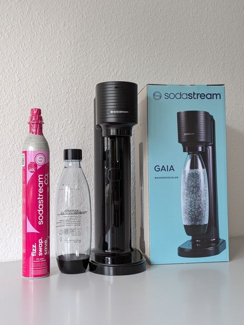 Sodastream »Gaia« | Wassersprudler | Quick Connect incl. 1 l Fuse bottle – incl. CO2 cylinder | Black | DE warehouse