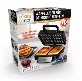 Cuisine Edition waffle iron for Belgian waffles 1200W