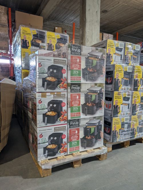 Mix-Palette Airfryer | Gourmetmaxx 14578 4L | FryUp Double Chamber Airfryer 2x5L | Low fat Fritting | Dual Zone Technology | For families & households | 1400W+ | DE Warehouse