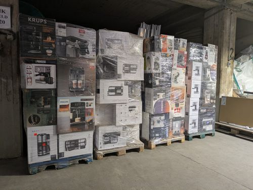 Coffee machines Return pallets | De’Longhi | Philips | Saeco | Krups | Baristina | Nescafé | DE Warehouse