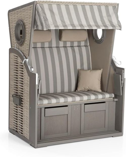 Hoberg beach basket 2-seater | Pine wood | 120 x 80 x 160 cm | Available | DE Warehouse