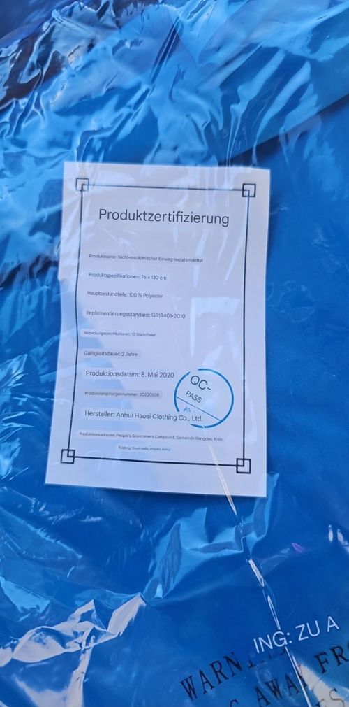 Disposable insulation coat | with original packaging
