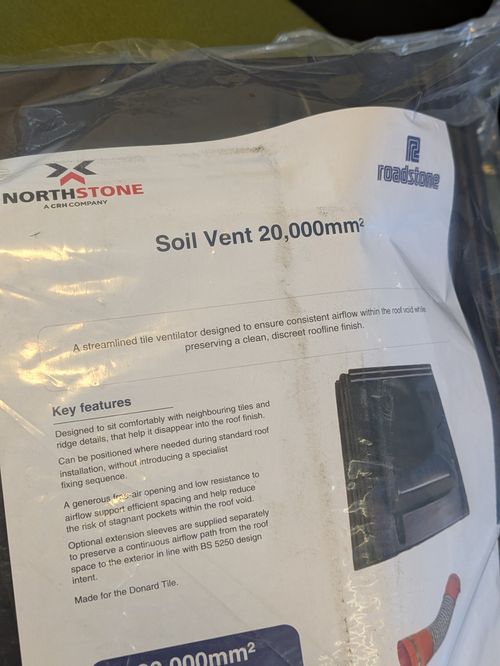 Soil Vent roof ventilator 20,000 mm2 | Professional roof ventilation | Easy mounting | DE Warehouse