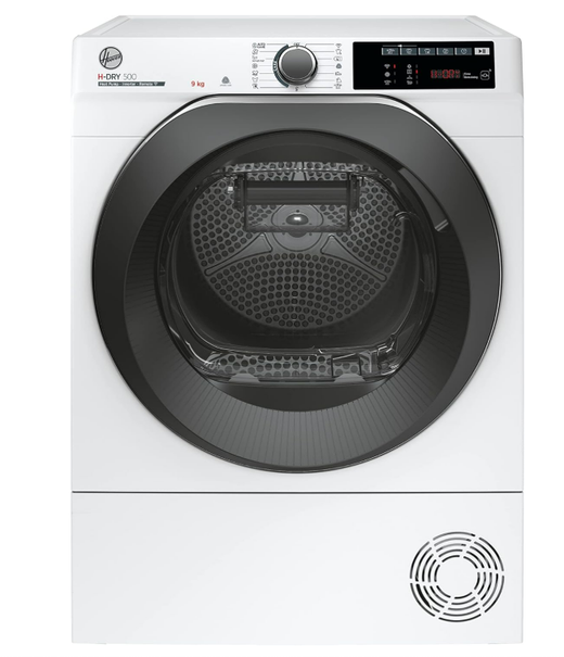 Hoover NDEH9A3TCBEXS-S Heat Pump Dryer – 9 kg, 125 L stainless steel drum, WLAN & HON App, 40+ additional programs