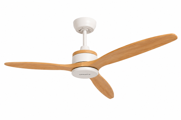 CREATE WIND CALM S | White Natural | Ceiling Fan | Remote Control including | DE Warehouse